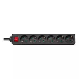 Удлинитель Deltaco GT-0660 1.5м 6 AC розеток для внутреннего использования черный