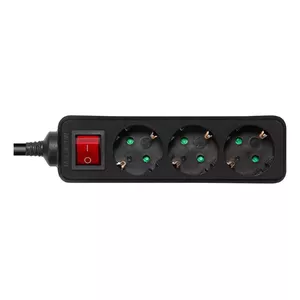 Удлинитель Deltaco GT-0361 3м 3 AC розетки для внутреннего использования черный