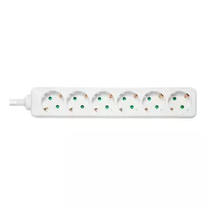 Удлинитель Deltaco GT-0601 3м 6 AC розеток для внутреннего использования белый