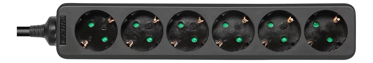 DELTACO GT-0621 Strāvas pagarinātājs ar 6