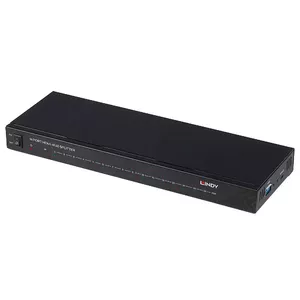 Lindy 16 Port HDMI 4K60 Splitter 16x HDMI 3840x2160 Black