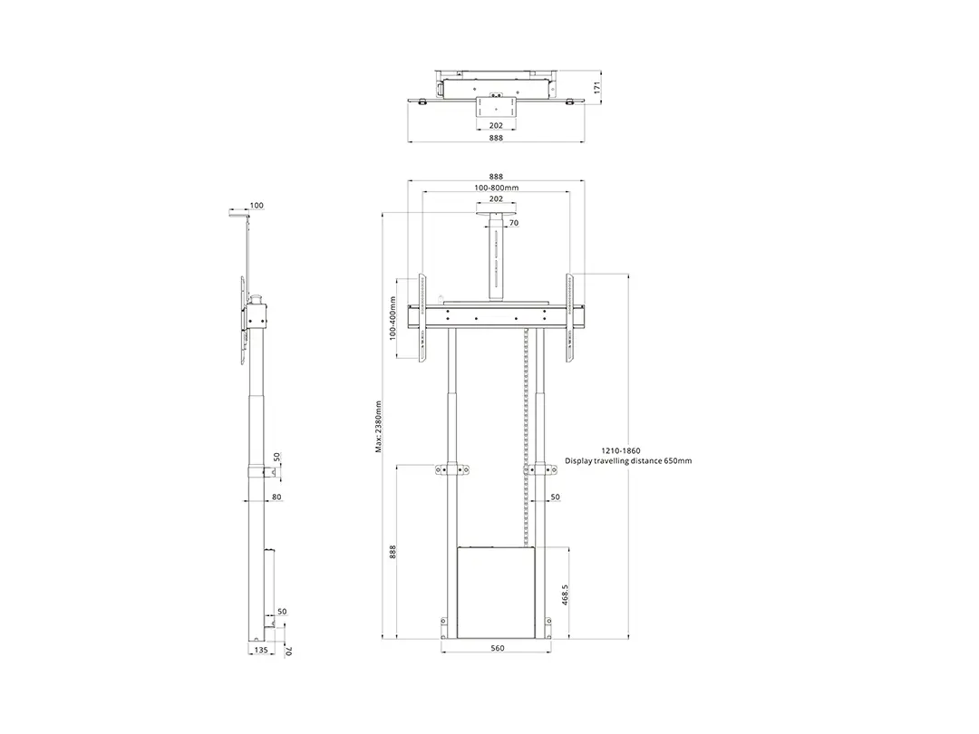 Multibrackets M Motorized Floormount Black Photo 18