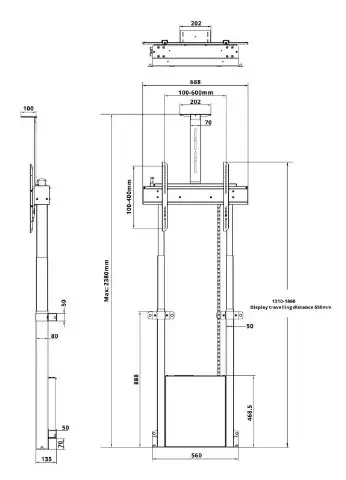 Multibrackets M Motorized Floormount Black Photo 26