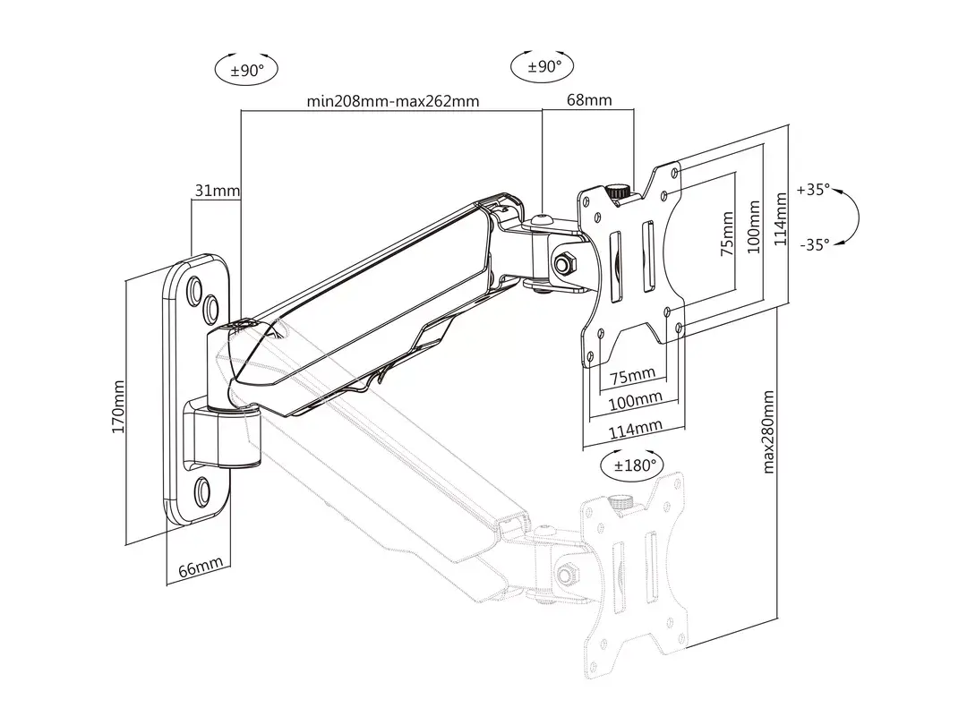 Multibrackets M Monitormount Wall Basic Single Photo 10