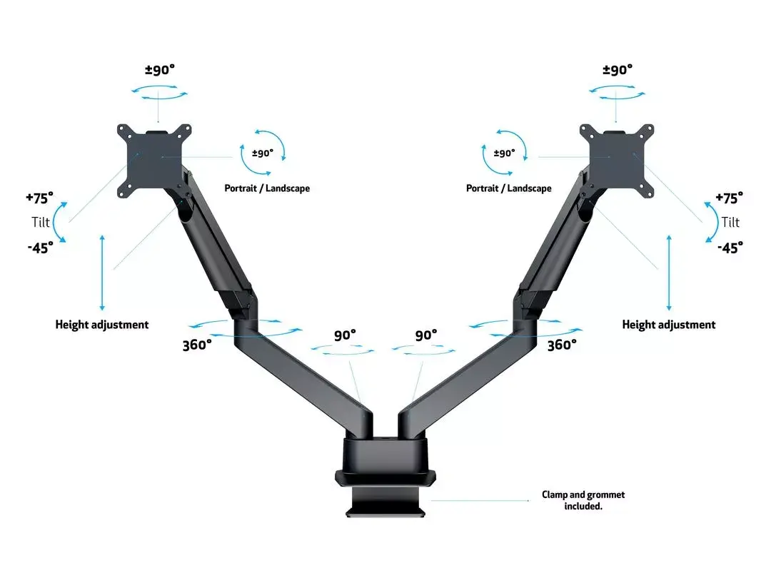Multibrackets M VESA Gas Lift Arm Dual Side by Side Photo 8