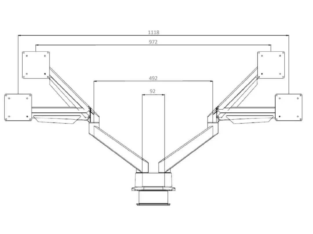 Multibrackets M VESA Gas Lift Arm Dual Side by Side Photo 22