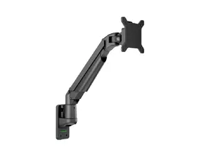 Wall-mounted VESA Gas Lift Arm MULTIBRACKETS M — VESA 75x75–100x100, max 10 kg, tilt -45°–75°, height adjustable, for 15"–32" screens, black