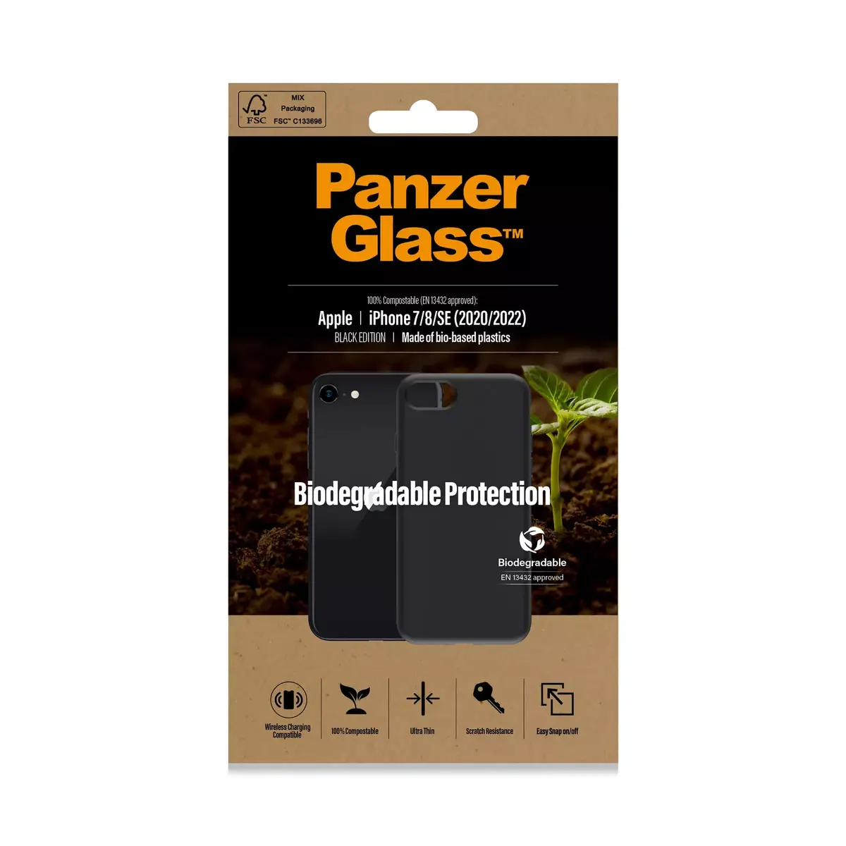 Чехол PanzerGlass Биодеградируемый для iPhone 6 6s SE 2020 2022 7 8 Photo 2