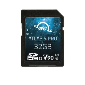 SDHC flash card OWC Atlas S Pro 32 GB UHS-II — 290 MB/s read, 275 MB/s write, black