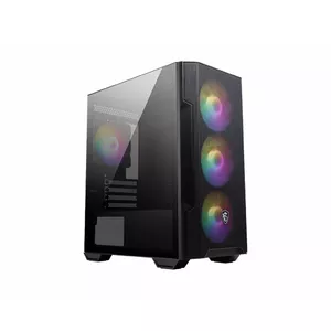 Datora korpuss MSI MAG FORGE M100R Midi Tower Melns, Caurspīdīgs