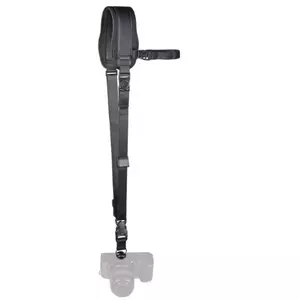 Kameras siksna Kaiser fototechnik 6760 digitālajām kamerām, audums un neoprēns, melna, maksimālais garums 155 cm