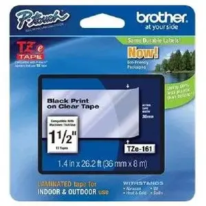 Label-making tape Brother TZe-161 Black on transparent