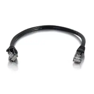 C2G 0.5m Cat6 Booted Neekrāvēts Tīkla Pārejas Kabelis Melns U/UTP RJ-45