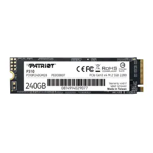 M.2 NVMe SSD PATRIOT P310 240 ГБ — PCIe 3.0, чтение 1700 МБ/с, запись 1000 МБ/с