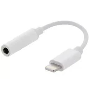 Mobile phone cable Deltaco IPLH-595 3.5mm Lightning White 0.065m