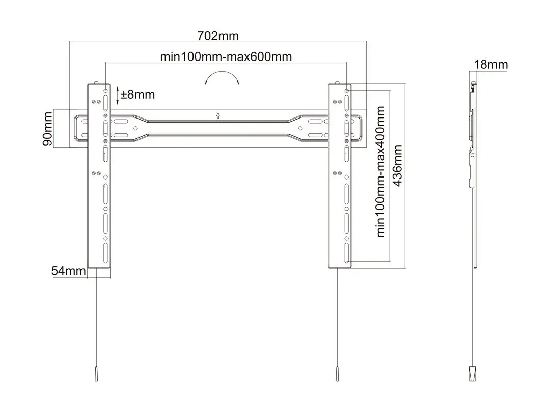 Крепление для телевизора Multibrackets M VESA Super Slim Fixed 600 MAX Photo 28