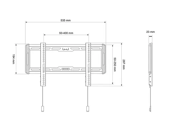 Multibrackets M OLED Super Slim Fixed TV sienas stiprinājums Photo 13