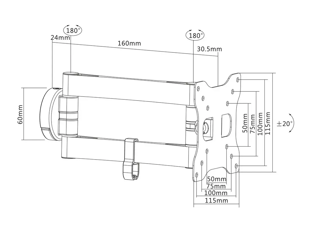 Multibrackets M VESA Full-Motion II 50 75 100 Photo 7
