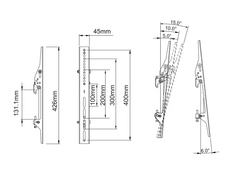 MULTIBRACKETS M Pro Series Tilt Arms 400 mm kronšteini Photo 3