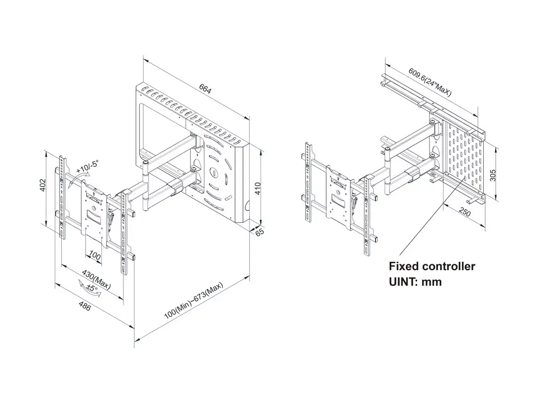 MULTIBRACKETS M Hospitality Flexarm TV Wall Mount Photo 20