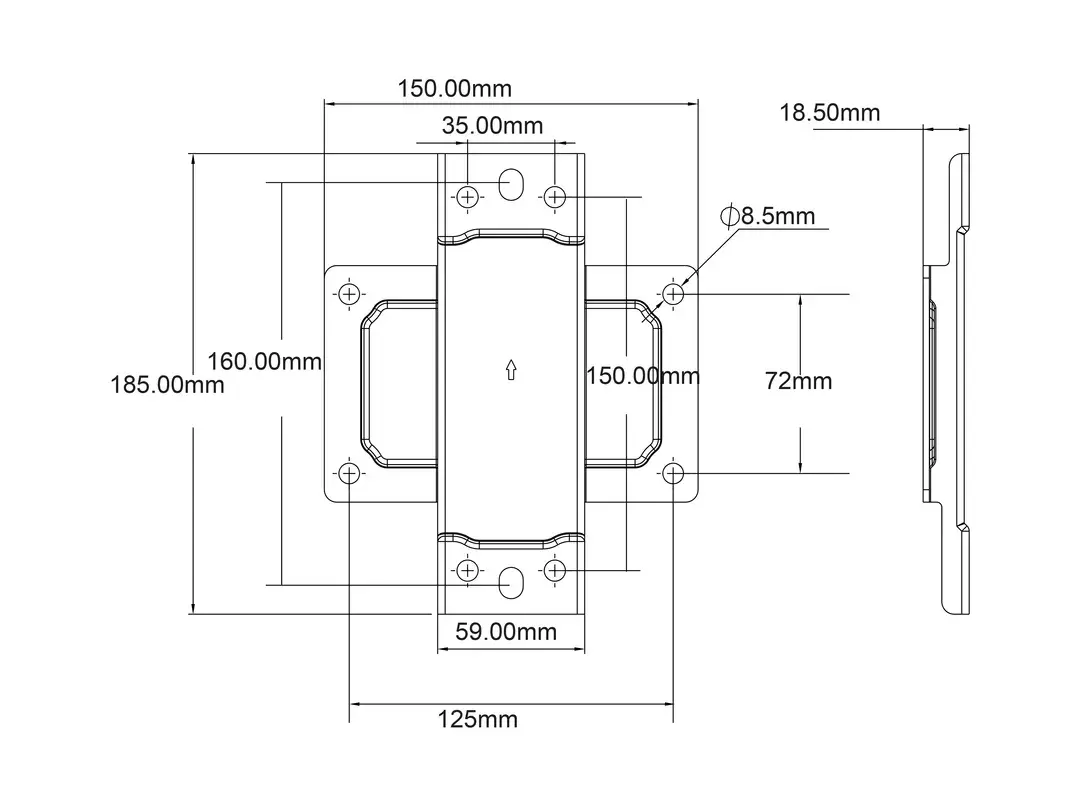 Sienas plāksne Multibrackets M Pro Series Small Photo 11