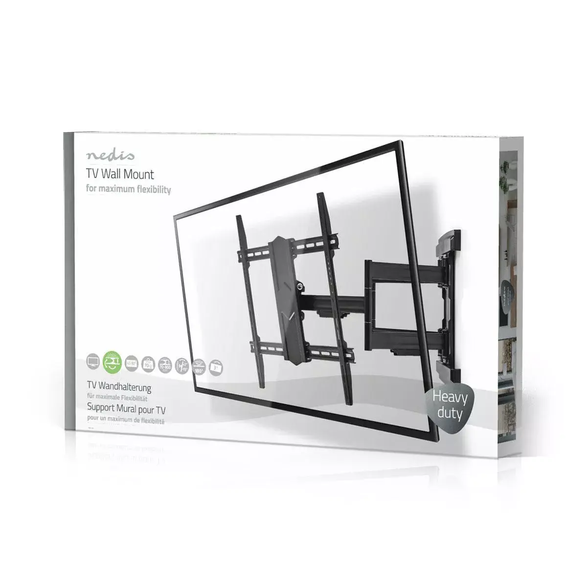 Nedis TVWM6570BK TV wall mount for 43"–90" Photo 5