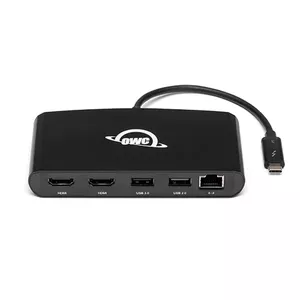 Thunderbolt 3 mini Dock OWC — wired mini-dock, 40 Gbit/s, Gigabit Ethernet, aluminium, black