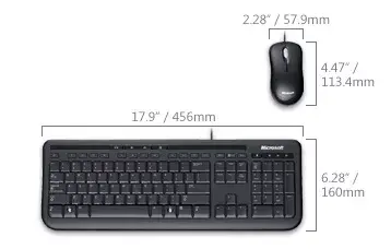 Microsoft Wired Desktop 600 клавиатура и мышь Photo 4