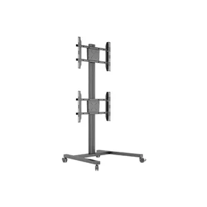 Floor Display Stand MULTIBRACKETS M Display Stand 180 Dual Vertical — supports 2 screens 32–55", up to 60 kg, VESA 75x75–700x400, Black