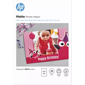 Fotopapīrs HP Matte 180 g/m², 10 x 15 cm, 25 loksnes