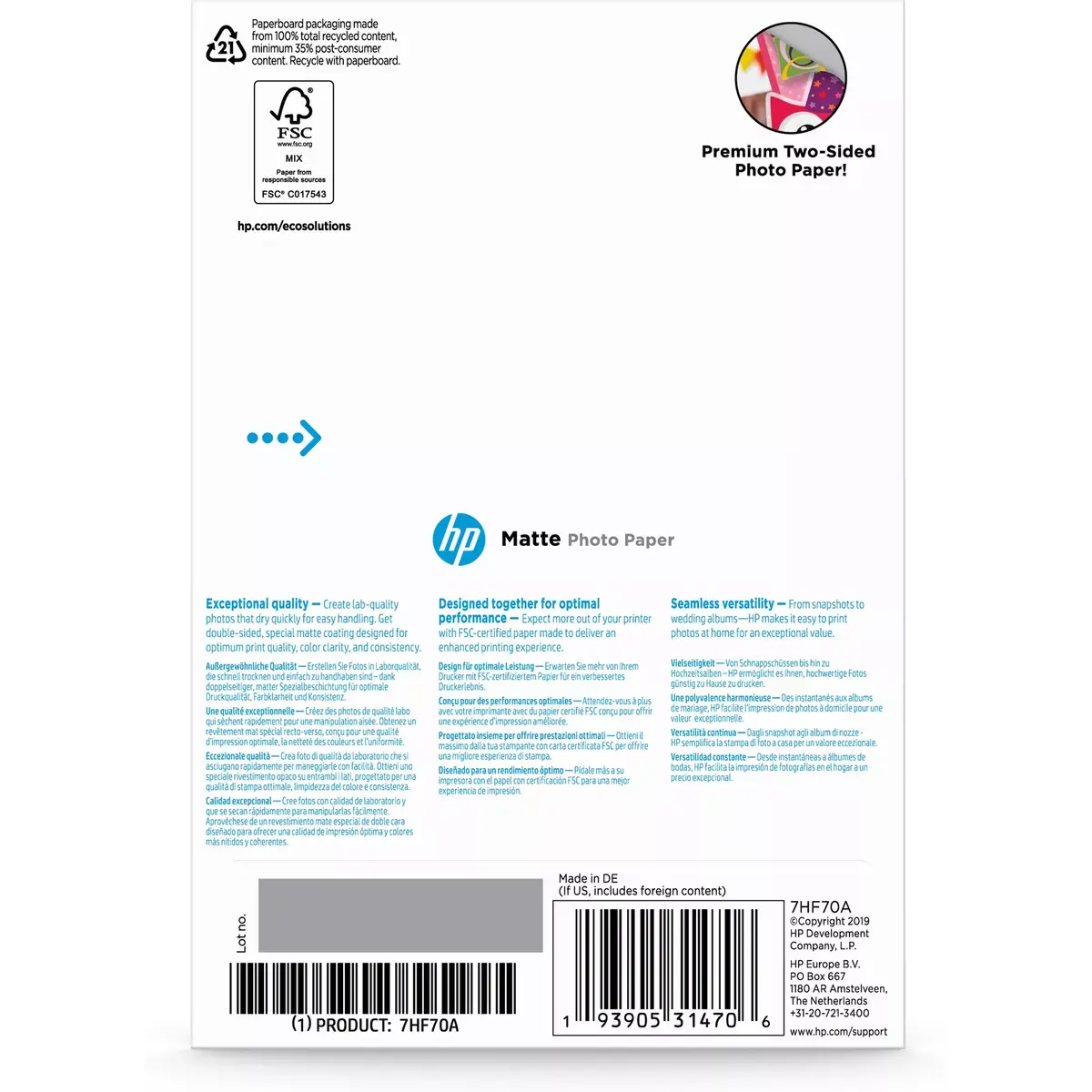 HP Matte fotopapīrs 180 g/m² 10x15 cm 25 loksnes Photo 6