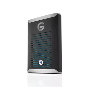 Внешний SSD диск SANDISK G-DRIVE PRO 2 ТБ — 2,8 Гбит/с, чёрный с нержавеющей сталью
