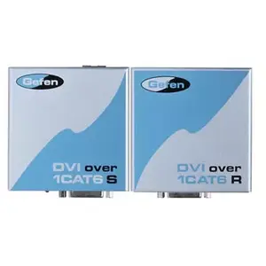 DVI to RJ-45 Gender Changer Adapter Gefen EXT-DVI-1CAT6 — DVI to CAT6 cable connector, blue/silver