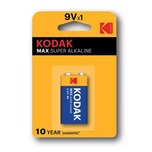 Battery Kodak 9V Single-use Alkaline 9 V 2 pcs, dimensions 25.5×16.5×47.5 mm