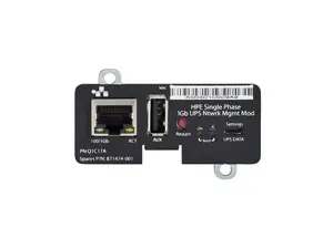 Network switch component HP Q1C17A — compact module, black/metallic, 66×29×131.1 mm