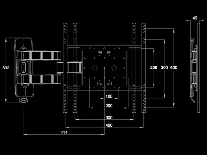 Montāžas kronšteins Multibrackets M VESA Flexarm Tilt & Turn III Photo 10