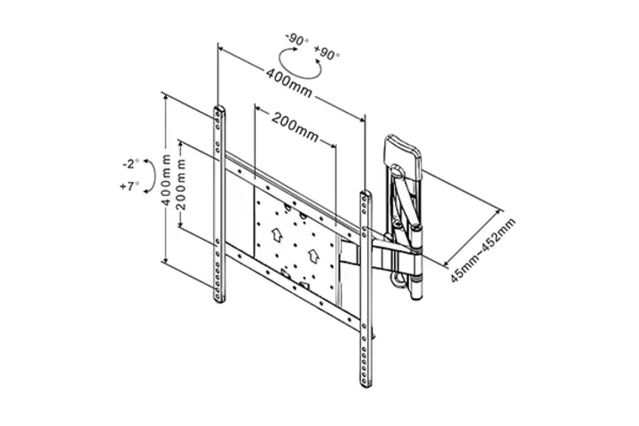 Multibrackets M VESA Flexarm Tilt & Turn III Wall Mount Photo 18