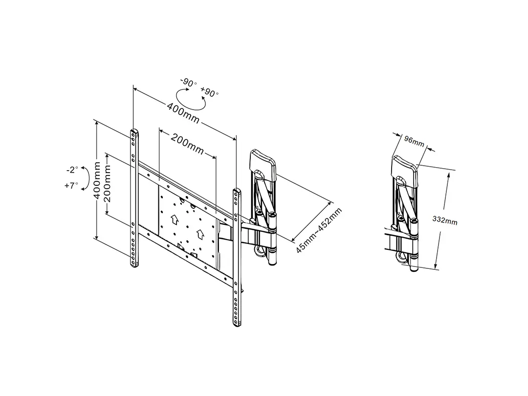 Multibrackets M VESA Flexarm Tilt & Turn III Wall Mount Photo 19