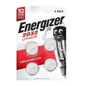 Baterija Energizer CR2032 vienreizlietojama litija poga 3V 3,2 mm 4 gab.