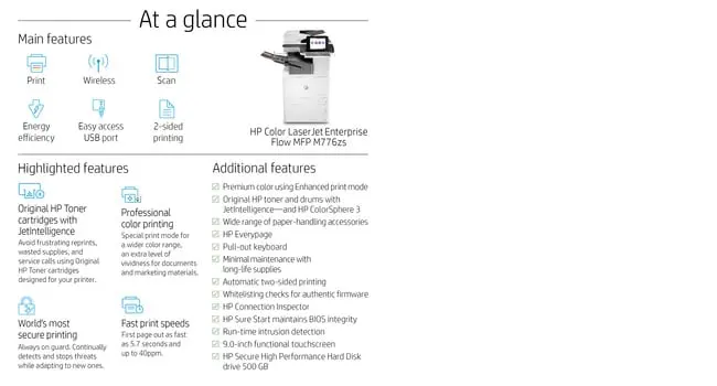МФУ HP Color LaserJet Enterprise Flow MFP M776zs Photo 12