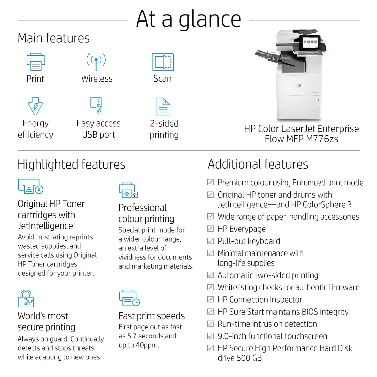 МФУ HP Color LaserJet Enterprise Flow MFP M776zs Photo 20