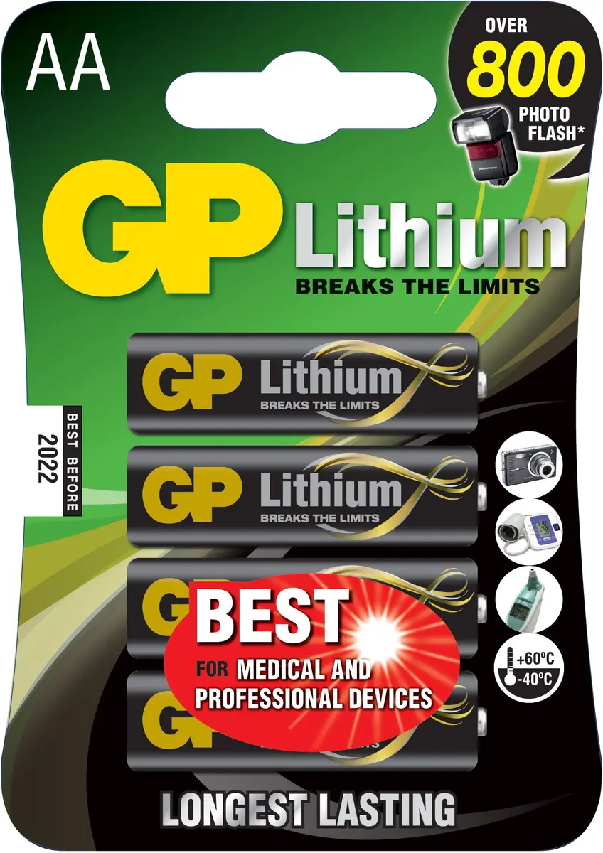 Vienreizējā baterija GP Batteries Lithium Primary AAA Photo 7