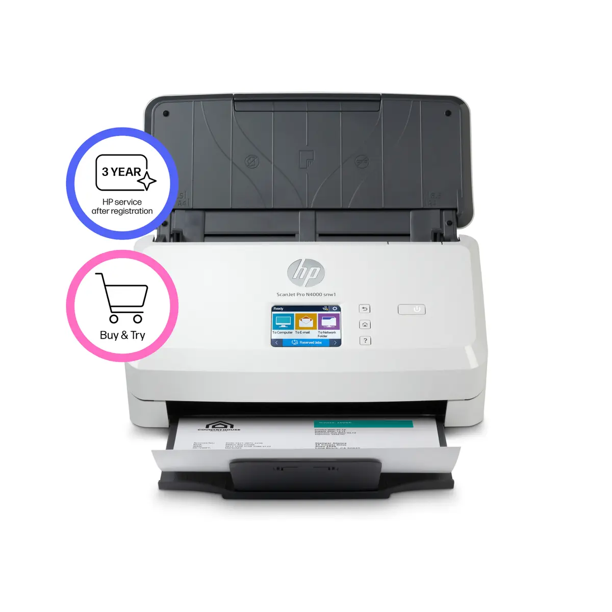Лотковый сканер HP Scanjet Pro N4000 snw1 Photo 2