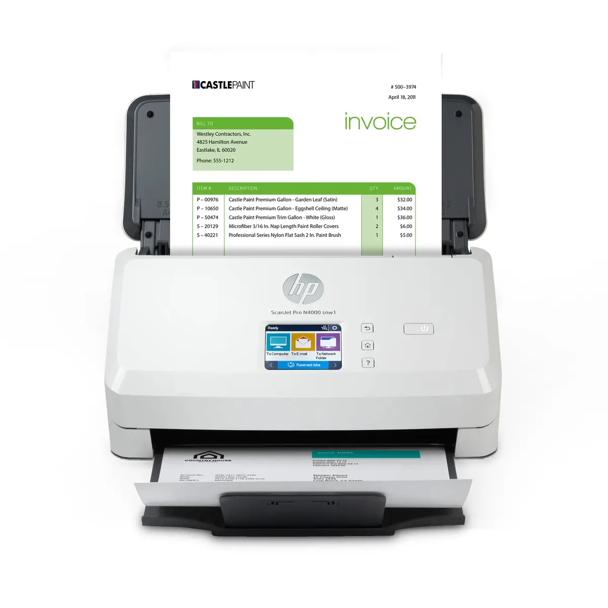 Лотковый сканер HP Scanjet Pro N4000 snw1 Photo 10