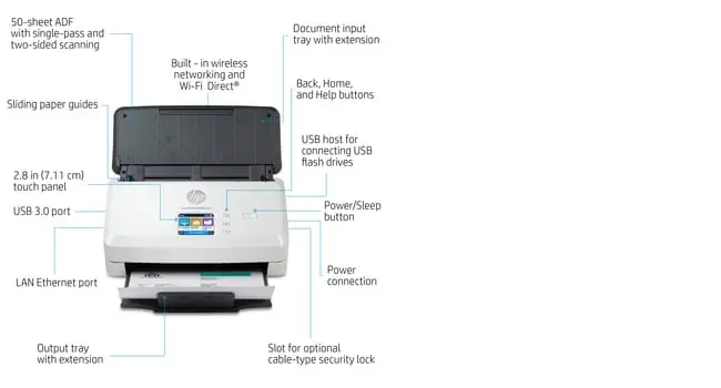 Лотковый сканер HP Scanjet Pro N4000 snw1 Photo 15
