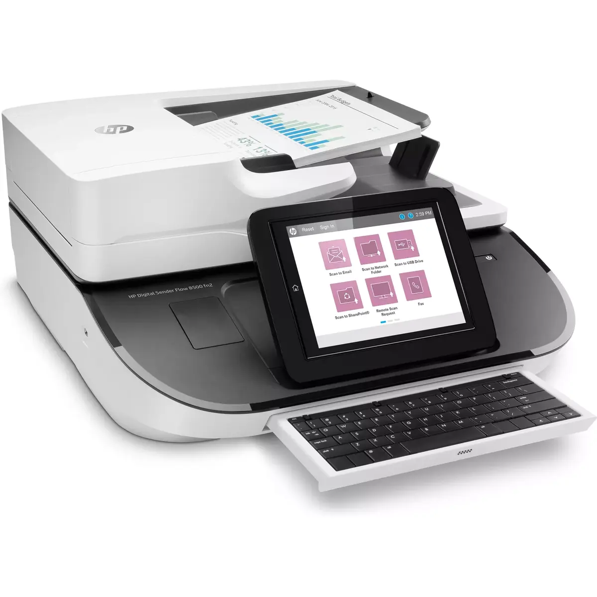Plakanā un ADF skeneris HP Flow 8500 fn2 Photo 6