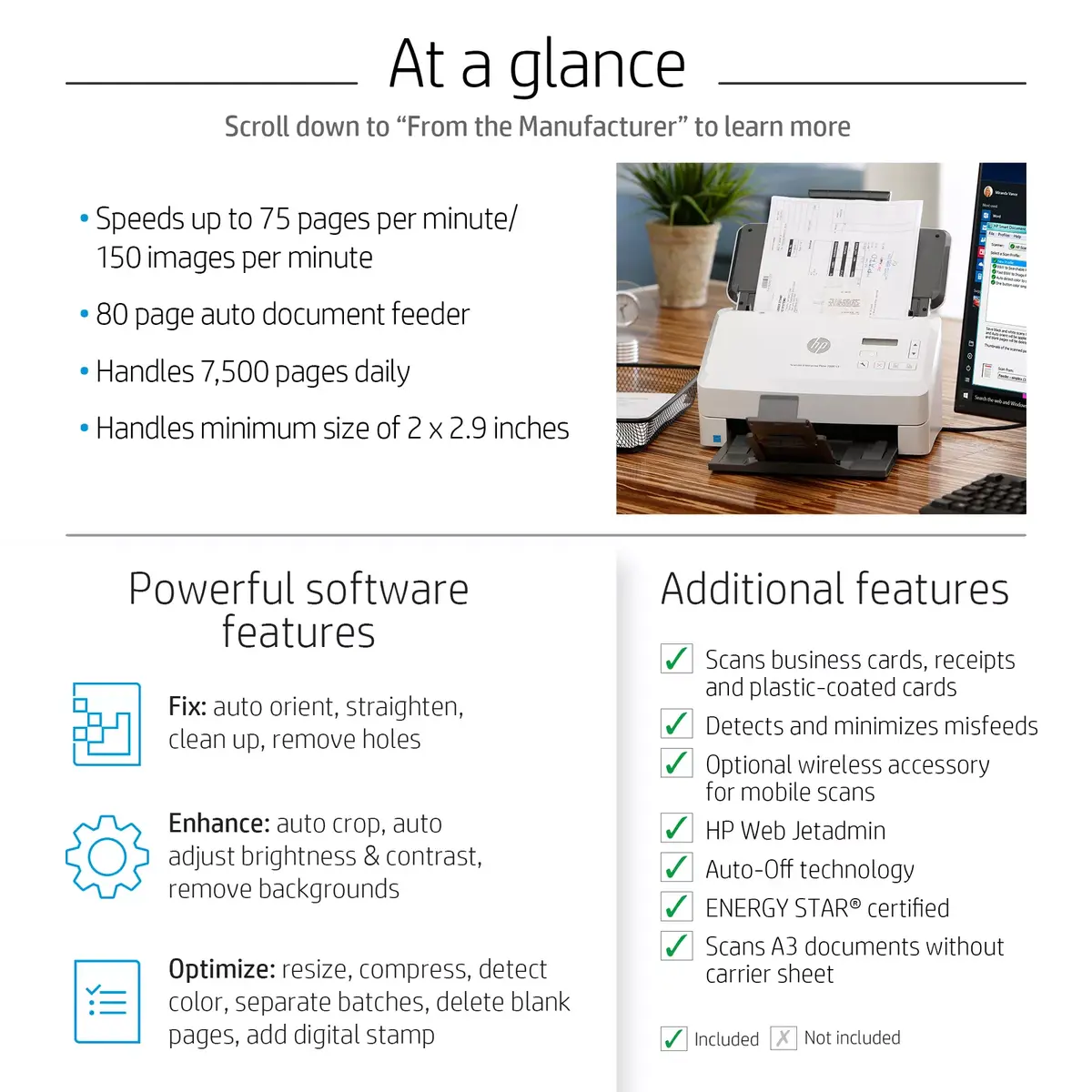 Lapu skeneris HP Scanjet Enterprise Flow 7000 s3 Photo 8