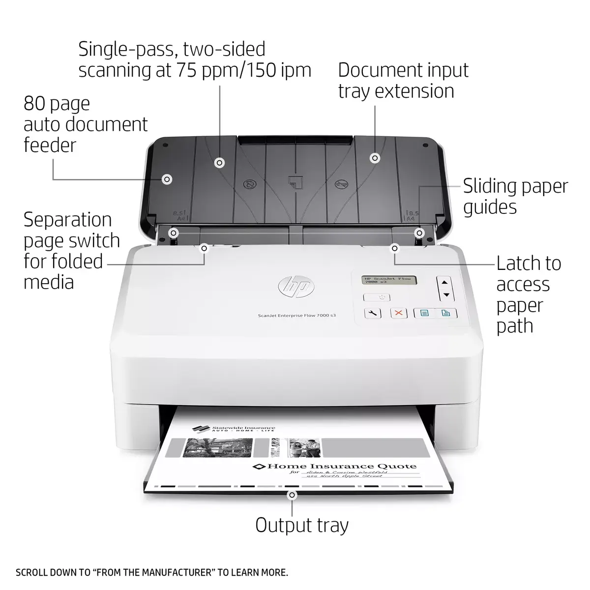 Lapu skeneris HP Scanjet Enterprise Flow 7000 s3 Photo 12
