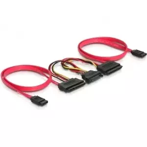 SATA All-in-One cable DeLOCK 84356 0.5m Red