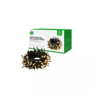 String light Woox R5151 — 200 LED lamps, 20 m, warm white, black, indoor/outdoor, AC